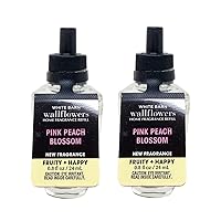 Bath & Body Works Pink Peach Blossom Wallflowers Home Fragrance Refills - FRUITY + HAPPY - Pack of 2
