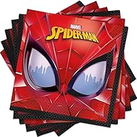 Unique Spider-Man Luncheon Paper Napkins | 7' x 7', Multicolor, 16 Pcs