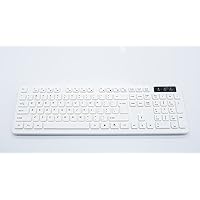 TRIXES White USB Slim Keyboard Plug and Play with Cover