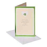 American Greetings Pet Sympathy Card (Our Animals Are Our Family)