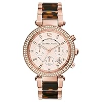 Michael Kors Women's Parker Rose Gold & Tortoise Watch MK5538