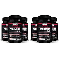 Force Factor Yohimbine Supplement for Men, Yohimbe Bark Extract with Superior Absorption to Enhance Performance, 6mg Yohimbine Bark Pills with Key Natural Ingredients, 90 Capsules (6-Pack)