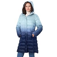 Woman Within Women's Plus Size Long Packable Puffer Jacket