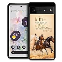 Compatible with Google Pixel 7A Case,Christian Positive Quotation Horse Case Slim Soft TPU Shockproof Women Girls Boys Protective Cover Case for Google Pixel 7A