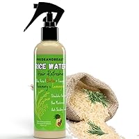 Rice Water For Hair Growth - Hair & Scalp Treatment, Rosemary Water Spray For Hair Growth, Infused with Biotin, Vegan Non-Greasy Spray Naturally Thicker hair. (Rosemary + Lemongrass, 8 OUNCES)