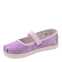 TOMS Silver Iridescent Glimmer Tiny Mary Jane Flat 10011521