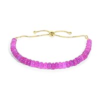 Vatslacreations 22cm Pink Ethiopian Opal Bracelet - 925 Silver Gold Filled Chain with Multi Fire Opal Beads - Genuine Opal Jewelry for Women - Stylish Gift of Elegance
