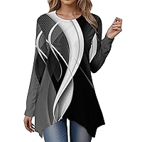 Women's Valentines Tops T-Shirt Drawstring Long Sleeve Daily Weekend Fashion Round Neck Regular Top Shirts, S-3XL