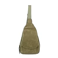 Le Miel Crossbody Fanny Pack Bag - Sleek PU Leather and Secure Zipper Design for Women - Sage(LQ210)