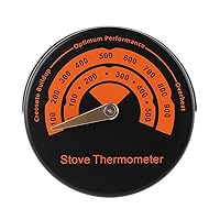 Accurate Oven Temperaturer Alloy Stove Thermometer for Wood Burning Stovepipe Top Flues Measures Temperatures Digital Barometer