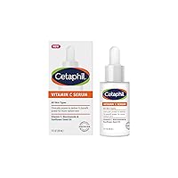 Cetaphil Vitamin C Serum, Visibly Reduces Look of Dark Spots and Hyperpigmentation, Formulated with Niacinamide, Designed for Sensitive Skin, Fragrance Free, Dermatologist Tested, 1oz