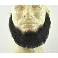 Full Character Beard BLACK - 100% Human Hair - no. 2024 Spirit Gum Included - REALISTIC! Perfect for Theater and Stage - Reusable!