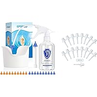 Ear Wax Removal Kit, Ear Cleaning Kit Includes Ear Bottle, Ear Wash Basin & 20 Reusable & 30 Disposable Tips- Safe, Effective & Easy to Use, w/Rigid Wand & Flex Wand- for Self & Family Use