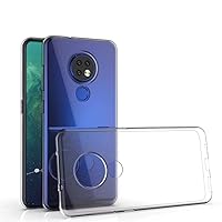 Clear TPU Case Compatible for Nokia 7.2,Shock Absorption Crystal Clear 4-Corners Protection, Soft Scratch-Resistant Protective Cover Slim Case Compatible with Nokia 7.2
