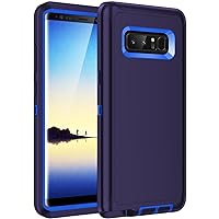 for Galaxy Note 8 Case,Shockproof 3-Layer Full Body Protection [Without Screen Protector] Rugged Heavy Duty High Impact Hard Cover Case for Samsung Galaxy Note 8,Dark Blue