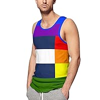 Gay Pride Colorado Flag Men's Sleeveless Vest Fashion Print Tank Tops Shirt For Casual Gym Workout