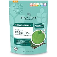 Navitas Organics Essential Superfood Protein Blend, Vanilla & Greens, 8.4oz. Bag,10 Servings — Organic, Non-GMO, Gluten-Free, Plant-Based Protein