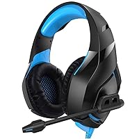 Headset Head-Mounted Gaming Headset for PS4 Headset with 7.1 Stereo Surround Sound, Xbox One Headset with Noise Canceling, for PC, PS3, for PS4, Xbox One (Adapter Needed), Nintendo Switch