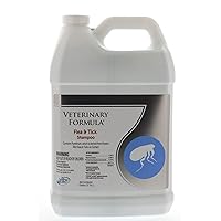 Veterinary Formula Flea and Tick Shampoo for Dogs and Cats, 1 Gallon – Dog and Cat Flea Shampoo with Pyrethrum to Kill Fleas, Ticks On Contact – Cleanses and Exfoliates