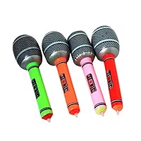 ERINGOGO 4pcs 80s 90s Party Decorations Microphone Party Favor Models Toy Party Supplies Gift