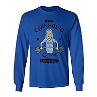 New Novelty Tee Cornholio Gym Mens Long Sleeve T-Shirt