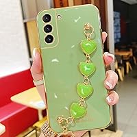 Luxury Plating Love Bracelet Wrist Chian Strap Soft Case for Samsung Galaxy S21 S20 S10 S9 S20FE Plus Ultra Note 8 9 10 20 Cover,Style 1,s10 Plus