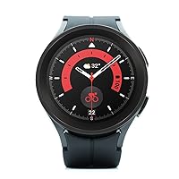 SAMSUNG Galaxy Watch5 Pro 45mm｜ブラックチタニウム｜スマートウォッチ 本体 端末｜Samsung 純正品｜Health, Fitness and Sleep Tracker-GPS Route Tracking-Bluetooth 対応｜最大80時間のバッテリー持続時間｜SM-R920 ｜1個替えバンド付属