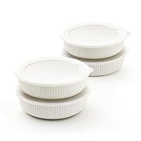 Porcelain Serve and Store Airtight Container 9oz Freeze Bowls Set of 4