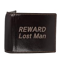 REWARD:Lost Man - Genuine Engraved Soft Cowhide Bifold Leather Wallet