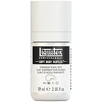 Liquitex Professional Soft Body Acrylic Paint, 59ml (2-oz) Bottle, Transparent Mixing White