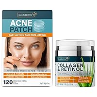 NUVADERMIS Skin Perfection Duo - Collagen & Retinol Face Moisturizer + Acne Pimple Patches