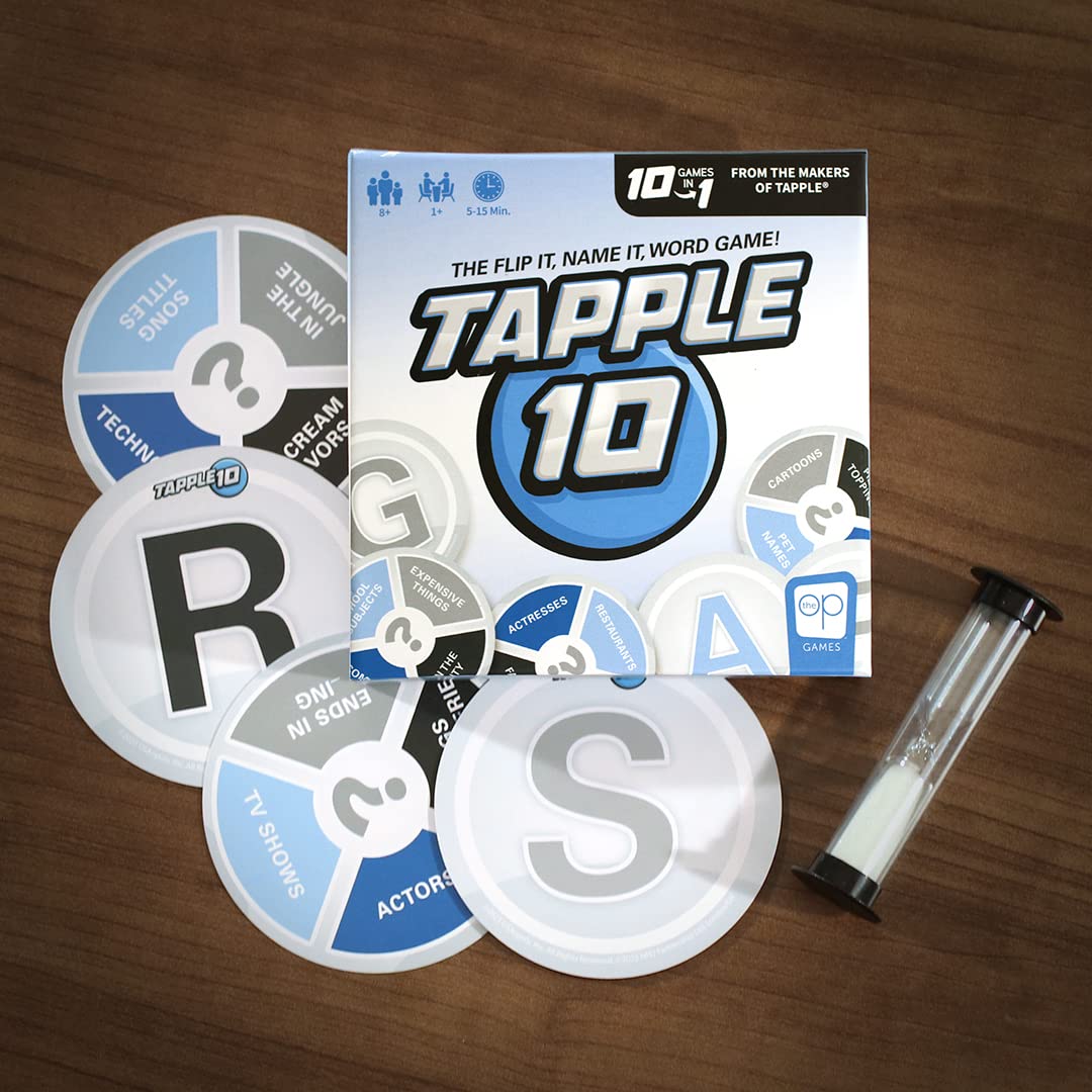 USAOPOLY Tapple 10 | Featuring 10 Different Games in 1 | Fast-Paced Fun Family Card Game in Portable Packaging | 1 or More Players, Ages 8+