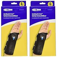 OrthoARMOR Wrist Support Brace, Left Hand, Large (Pack of 2)