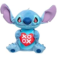 Just Play Disney Stitch Heartfelt 13-inch Large Plush Stitch Stuffed Animal, Blue, Alien, Soft Plushie, Kids Toys for Ages 3 Up