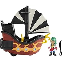 Fisher-Price Santiago of The Seas Pirate Toys Bonnie Bones Figure & El Calamar Ship Vehicle Set for Preschool Kids Ages 3+ Years