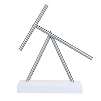 Kinetic Energy Sculpture - Desktop Toy Version (White/Silver)