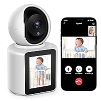 Two-Way Video/Audio Indoor Camera, Child/Elder/Dog/Pet Camera with Phone App, 1080P Home Security Camera with Pan Tilt, Night Vision, One-Button Call, Motion Detection, Human/Sound/Crying Detection