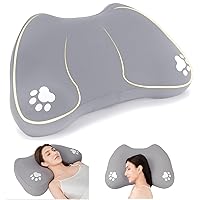 Cervical Neck Pillow for Neck Pain Relief, Adjustable Ergonomic Memory Foam Neck Support Pillow, Neck Orthopedic Sleeping Pillows for Side Back Stomach Sleepers with Removable Washable Cover