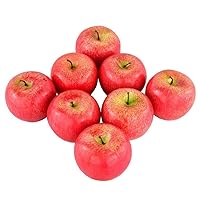 Artificial Apples Real Touch Foam Fruit Model Fake Realistic Photo Props Red 8PCS Simulated