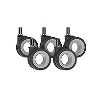 Motion Office Chair Replacement Caster Wheels, 70 Okina Mu Series - Grey (Set of 5)