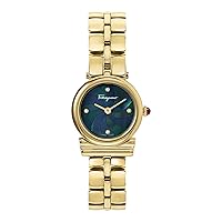 Gancini Collection Luxury Womens Watch Timepiece with a Gold Bracelet Featuring a Gold Case and Grey Dial