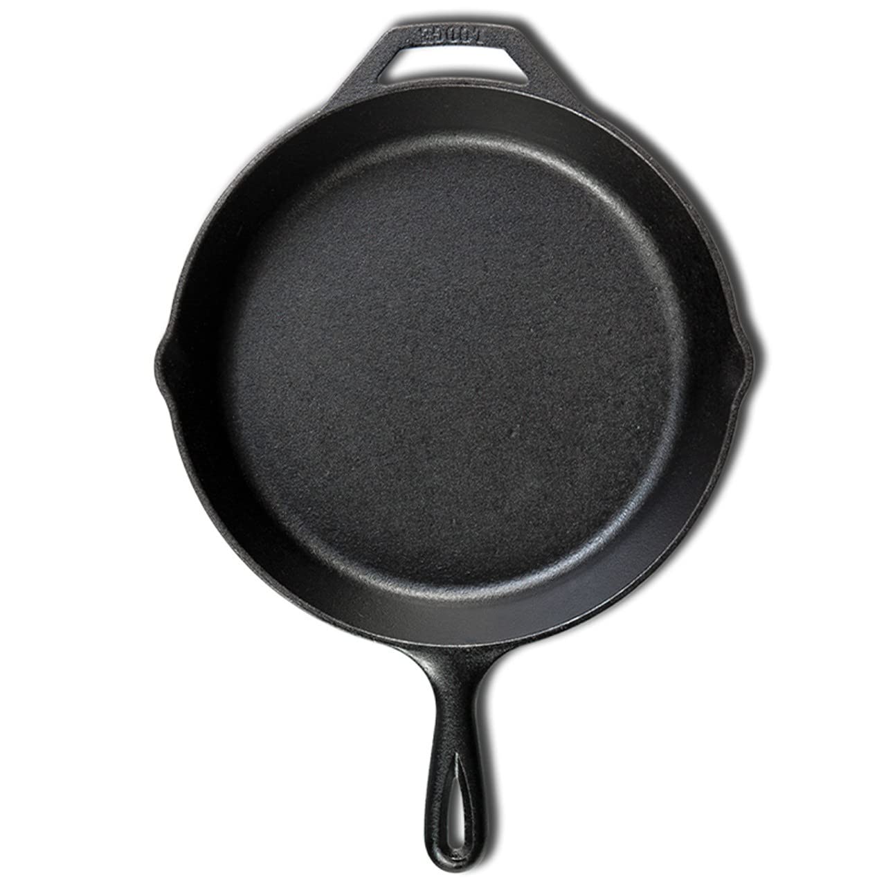 Lodge Seasoned Cast Iron Skillet - 12 Inch Ergonomic Frying Pan with Assist Handle, black