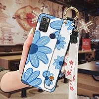 Waterproof Wrist Strap Lulumi Phone Case for TCL 20E/20Y/6125F, Dirt-Resistant Lanyard Wristband for Woman Durable Anti-Knock Painting Flowers Original Soft Case Sunflower, 7