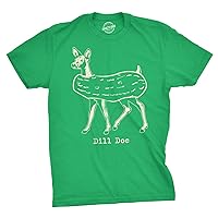 Mens Dill Doe Tshirt Funny Pickle Deer Tee for Guys