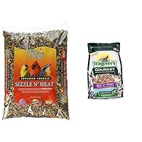 Sizzle N' Heat Bird Food, 5 lb & Wagner's 82072 Gourmet Nut & Fruit Wild Bird Food, 5 Pound (Pack of 1)