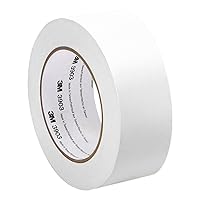 3M - 2-50-3903-WHITE 3903 Vinyl/Rubber Adhesive Duct Tape - 2 in. x 150 ft. White, Abrasion, Chemical Resistant, Color Coding Tape Roll