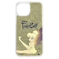 Ingrem iPhone 15/14/13 Case, Disney Glitter Case Tinker Bell/Sit