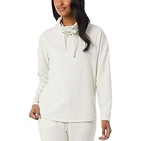 designer Womens Activewear Cowl-Neck Sweatshirt Color Heather White Size X-Small