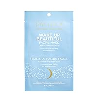 Pacifica Beauty | Wake Up Beautiful Face Mask | Sheet Mask | Retinoid, Mushrooms, Melatonin | Clean Skincare | Fine Lines, Wrinkles, Aging Skin, Mature Skin | Address Skin Texture | Vegan