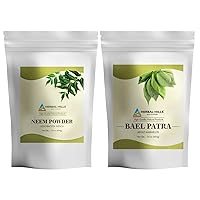 Neem Leaf Powder and Bilva Bael Leaf Powder Pack of 2 Combo